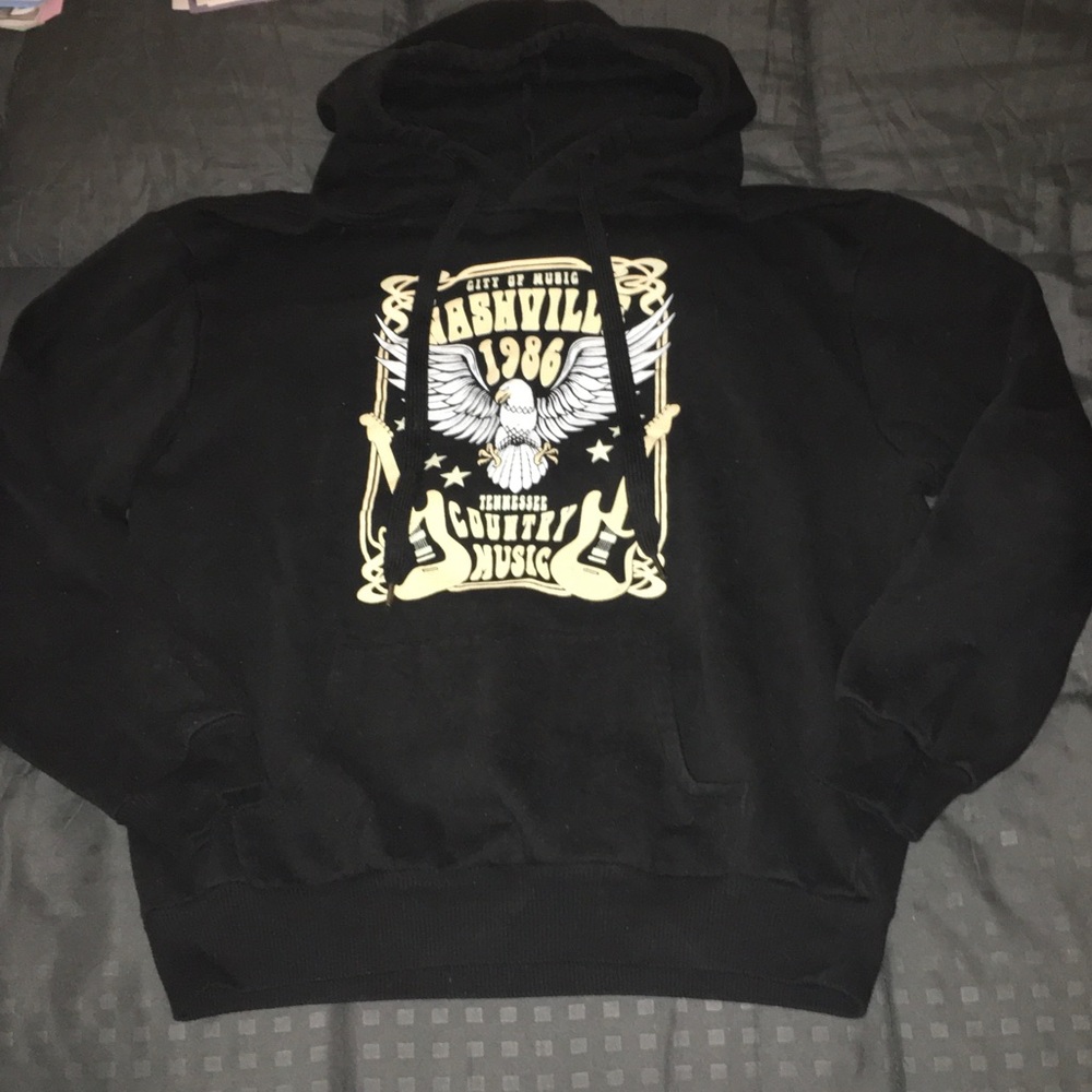 Inspired Culture Nashville 1986 Graphic Black Hoodie